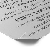 Poster Violoniste, leçons de violon publicité (Coin)