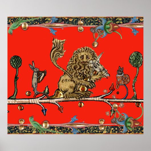 Poster Violoniste Lion, Hare (Devant)