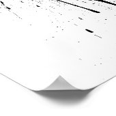 Poster Violoniste Né de l'Encre dans la Tempête Sonore (Coin)
