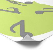 Poster Violons Et Notes Musicales (Coin)