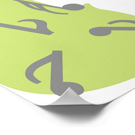 Poster Violons Et Notes Musicales (Coin)