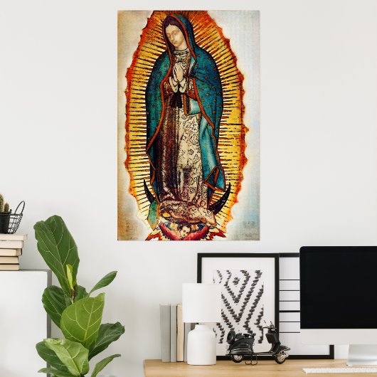 Poster Virgen GuadalupePop (Bureau à domicile)
