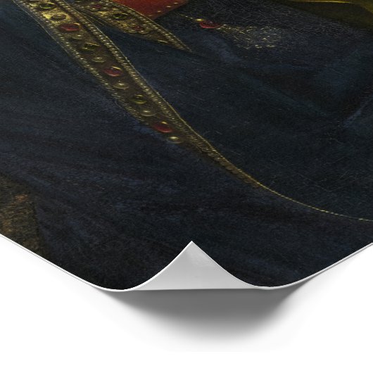 Poster Virgin Enthroné, Le Retable De Gand (Coin)