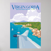 Poster Virgin Gorda (violet)