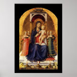 POSTER VIRGIN WITH CHILD AND ANGELS<br><div class="desc">Italian late medieval masterpiece from Fra Beato Angelico ,  Perugia Altarpiece - Italy.</div>