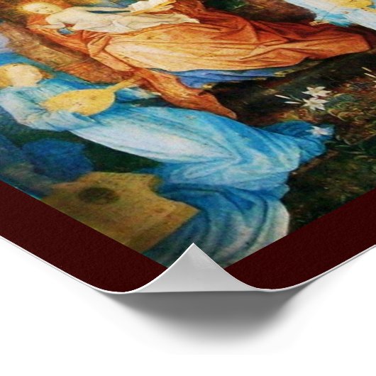 POSTER VIRGIN WITH CHILD - CONCERT OF ANGELS (Coin)