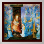 POSTER VIRGIN WITH CHILD - CONCERT OF ANGELS<br><div class="desc">Renaissance painting ,  flamand  school - 16. Century</div>