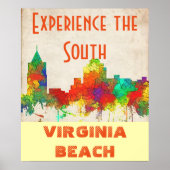 POSTER VIRGINIA BEACH SKYLINE (Devant)
