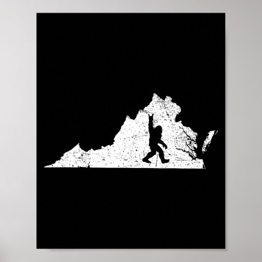 Poster Virginia Bigfoot Sasquatch Funny Appalachian Men K (Devant)