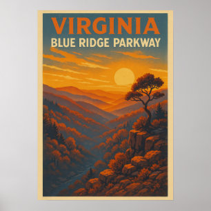 Poster Virginia Blue Ridge Parkway V01