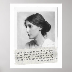 Poster Virginia Woolf Quote - Icons of Women's History