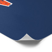 Poster Virginia Wordmark en détresse (Coin)