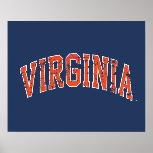 Poster Virginia Wordmark en détresse (Devant)