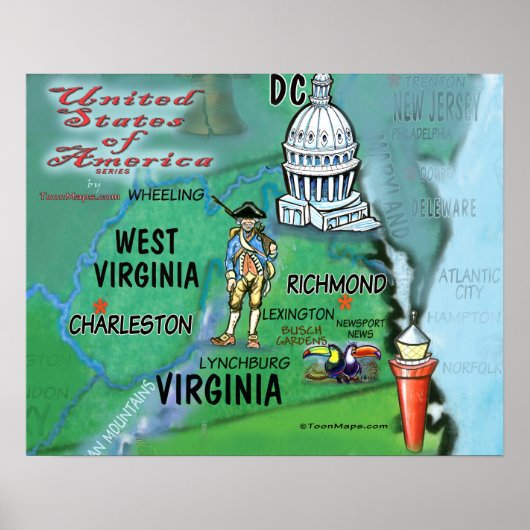 Poster Virginie-Occidentale USA (Devant)