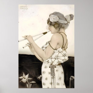Poster Virgins grecques par Raphael Kirchner Art Nouveau