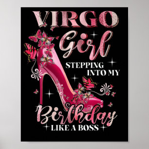 Poster Virgo Girl Entrant Dans Mon Anniversaire Comme Un 