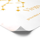 Poster Virgo Gold Zodiac Wall Art – Celestial Constellati (Coin)