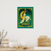 Poster Virgo Maiden assis sur Crescent Moon (Cuisine)