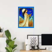 Poster Virgo Zodiac Beauty Under a Night Sky (Bureau à domicile)