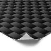 Poster Virgo Zodiac Sign on Charcoal Carbon Fiber Style (Coin)