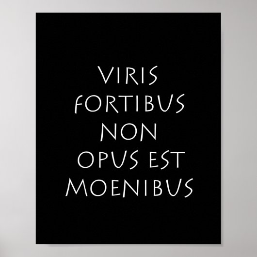 Poster Viris fortibus non opus est moenibus (Devant)