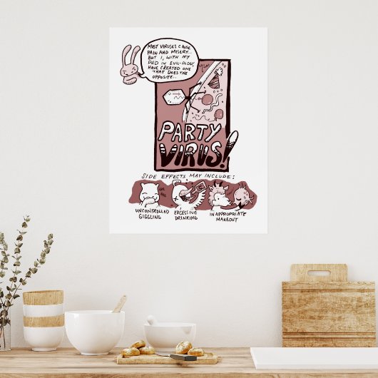 Poster Virus de partie (Cuisine)