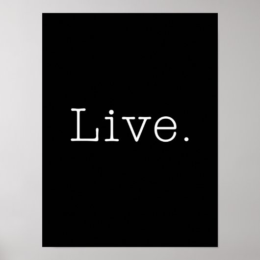 Poster Vis. Modèle de devis en direct noir et blanc (Devant)