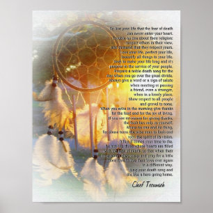 Poster "Vis ta vie" coucher de soleil de Tecumseh Dreamca