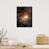 Poster "Vis ta vie" coucher de soleil de Tecumseh Dreamca (Cuisine)