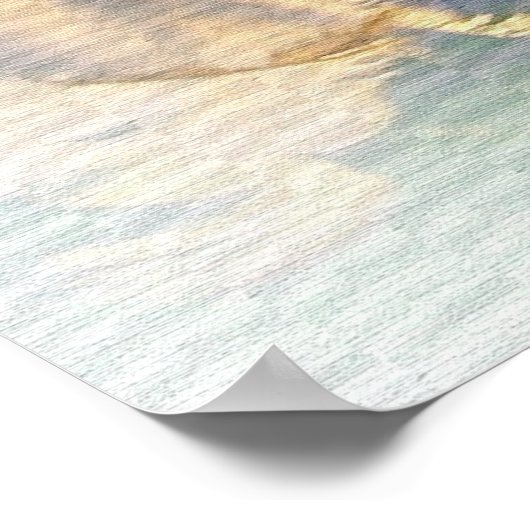 Poster "Vis ta vie" coucher de soleil de Tecumseh Dreamca (Coin)