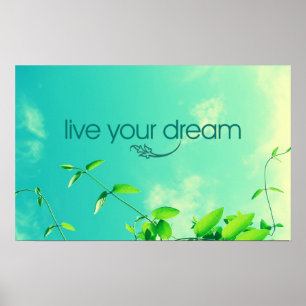 Poster Vis Ton Rêve. Ciel vibrant