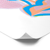 Poster Visage Abstrait d'art moderne (Coin)