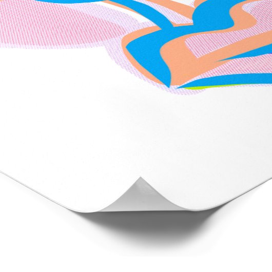 Poster Visage Abstrait d'art moderne (Coin)