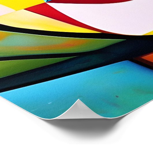 Poster Visage Abstrait du cubisme (Coin)