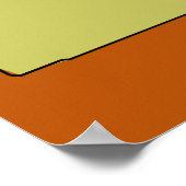 Poster Visage Abstrait En Jaune, (Coin)