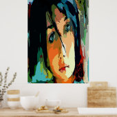 Poster Visage Abstraite (Cuisine)