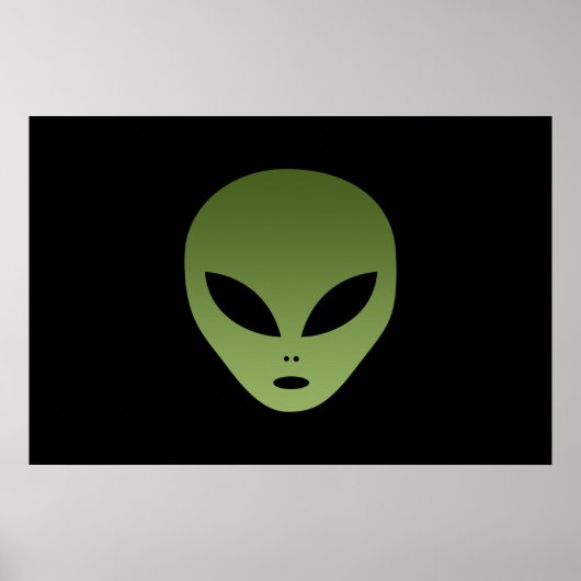 Poster Visage Alien extraterrestre (Devant)