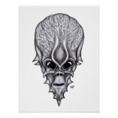 Poster Visage Alien, Reconstruction faciale du crâne afri (Devant)