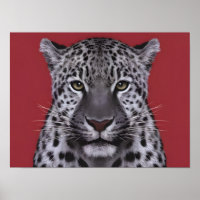 Visage animal léopard dans le style cinématique.
