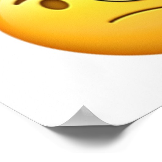 Poster Visage avec Monocle - Emoji (Coin)