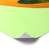 Poster Visage Citrouille non coupé (Coin)