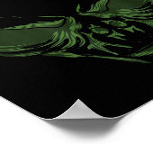 Poster Visage d'Alien Vert (Coin)
