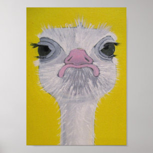 Poster Visage d'autruche