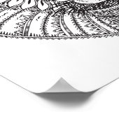 Poster Visage de babouin inspiré 2 (Coin)