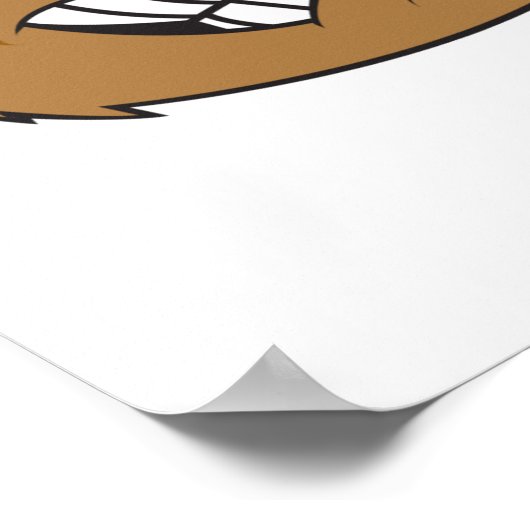 Poster visage de castor en colère (Coin)