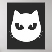 Poster visage de chat blanc (Devant)