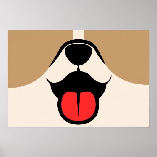 Poster Visage de chien (Devant)