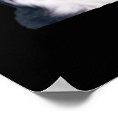 Poster Visage de chien noir et blanc (Coin)