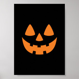 Poster Visage de citrouille, citrouille Jack O Lantern