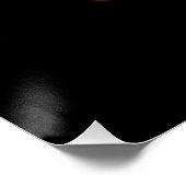 Poster Visage de citrouille d'Halloween effrayant (Coin)